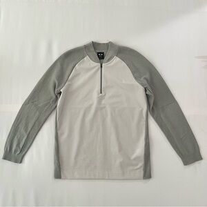 Oakley Engineered 1/4 Zip Sweater Grey Lightweight Golf Vented Mens Sz S